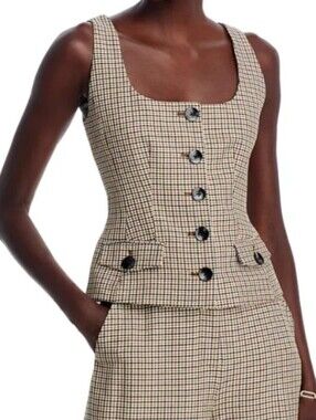 Toccin Georgia Scoop Neck Button Front Vest